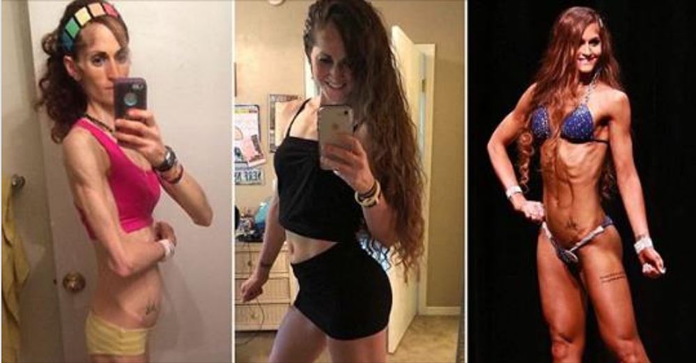 Bodibilding bilan shugullanuvchi ayol mushukini korsatmoqda.