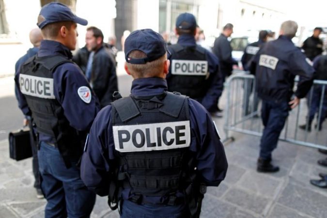 French Police Gather Outside A Local Police Station In Paris After A Molotov Cocktail Attack Over The Weekend Near Paris That Injured Their Colleagues