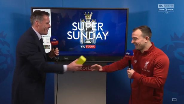 0 Liverpool Fans Loved Xherdan Shaqiris Message To Gary Neville After Win Over Man Utd 1