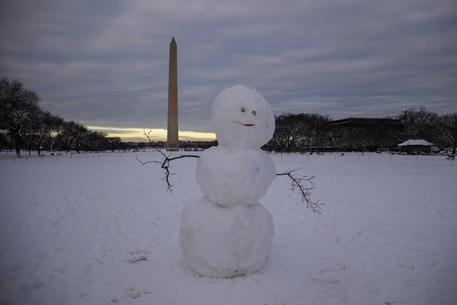 Winter Snow Storm In Washington, Dc, Usa.
