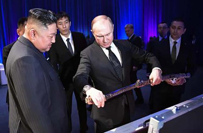 Russian President Vladimir Putin Meets North Korean Leader Kim Jong Un