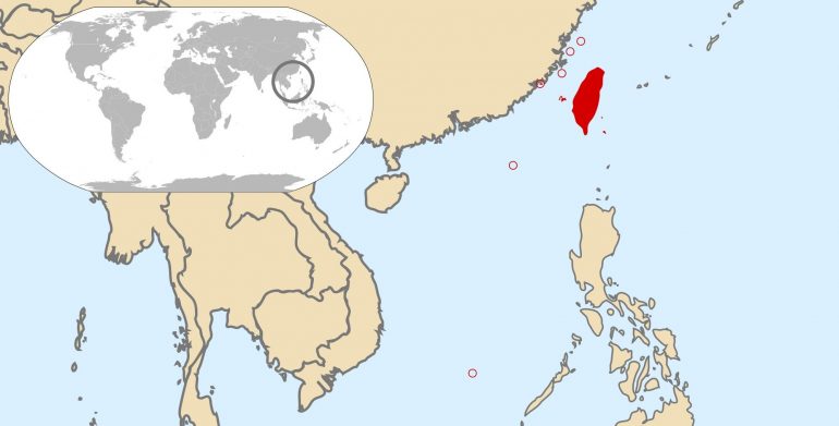 Tajvan Zemljevid Sveta