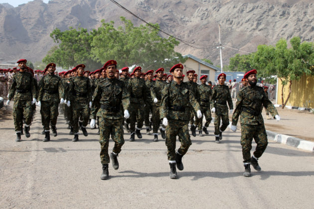 Newly Recruited Troopers March During A Graduation Parade In Aden, Yemen