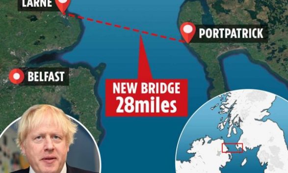 Boris Johnson Could Build Bridge Between Scotland And Northern Ireland 600x360 587x352