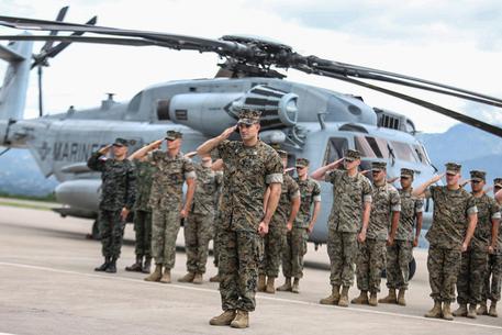 Honduran President Hernandez Welcomes Us Marines