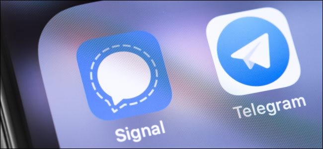 Signal And Telegram App Icons