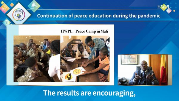 [hwpl] S.e Monsieur Oumar Keita Introducing The Results Of Peace Education During The Pandemic