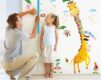 Animals Height Measurement Chart Decal For Kids Growth Chart Sticker Giraffe Peel Stick Technology Repositionable Wall Decal Paper Removable Living Dinning Room Bedroom Nursery Baby Playroom