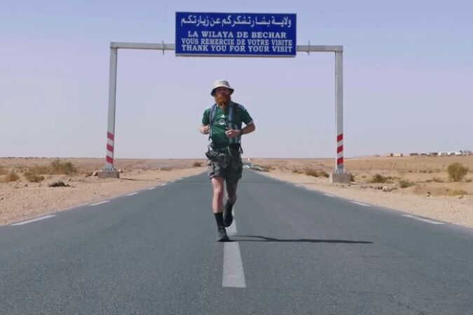 Russ Cook Entering Algeria During Project Africa 696x464