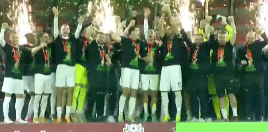 VIDEO  Fituan Kupën e Shqipërisë  Egnatia ngre lart trofeun
