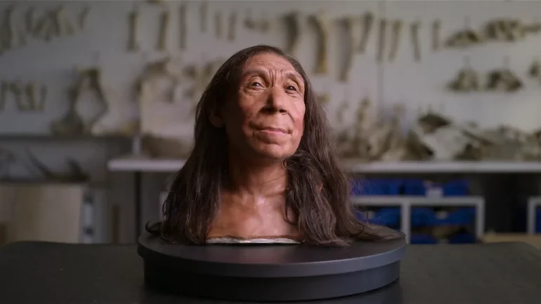 Shanidar Neanderthal Woman Face O Scaled