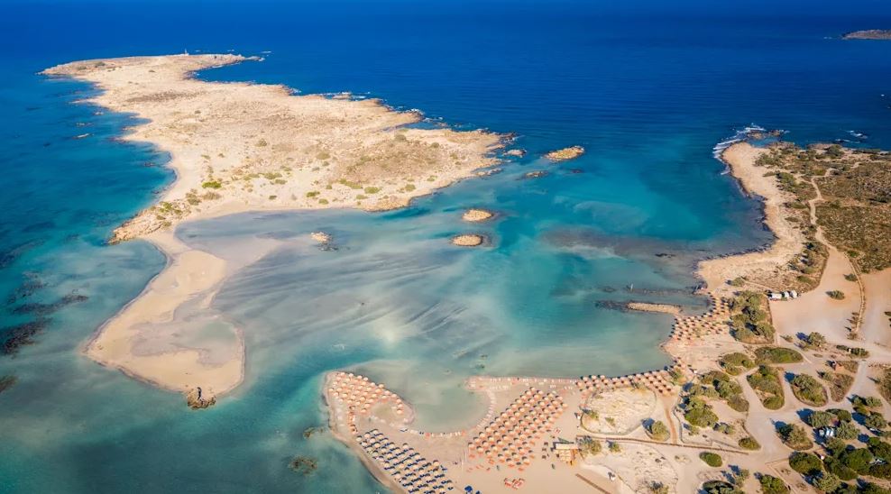 Plazhi Elafonisi Në Ishullin Grek Të Kretës