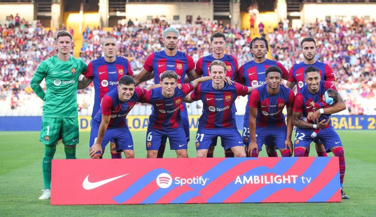 Once Del Barca Ante El Tottenham En El Gamper