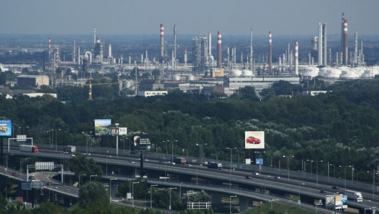 Refinery Of Slovnaft, Frettie.view From Nový Most Viewpoint In Bratislava, Bratislava Ii District Cropped