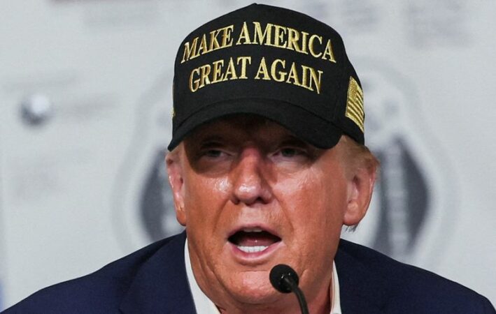 U.s. President Trump Visits Pacific Palisades