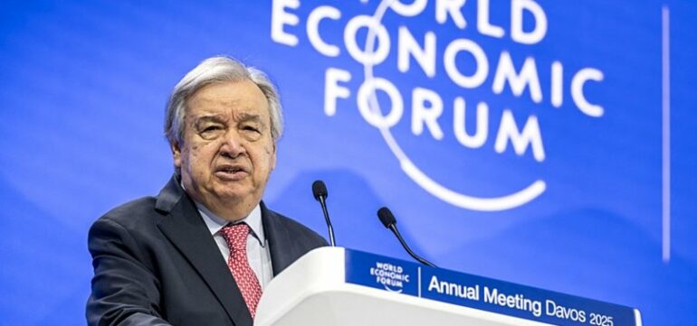 806x378 In Davos Un Chief Warns Of Existential Threats Urging Global Collaboration 1737550879265