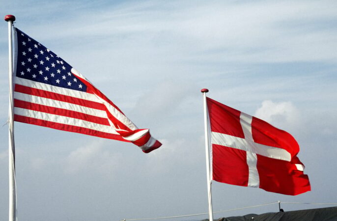 The American And Danish Flags Flying Proudly Personnel And Aircraft From The 63e04c 1024