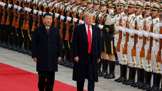 File Photo: U.s. President Donald Trump Takes Part In A Welcoming Ceremony With China's President Xi Jinping In Beijing