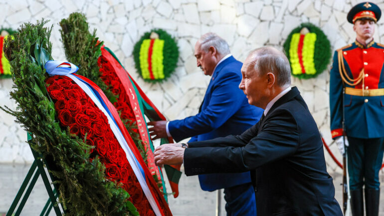 Putin Lukashenko Volgograd