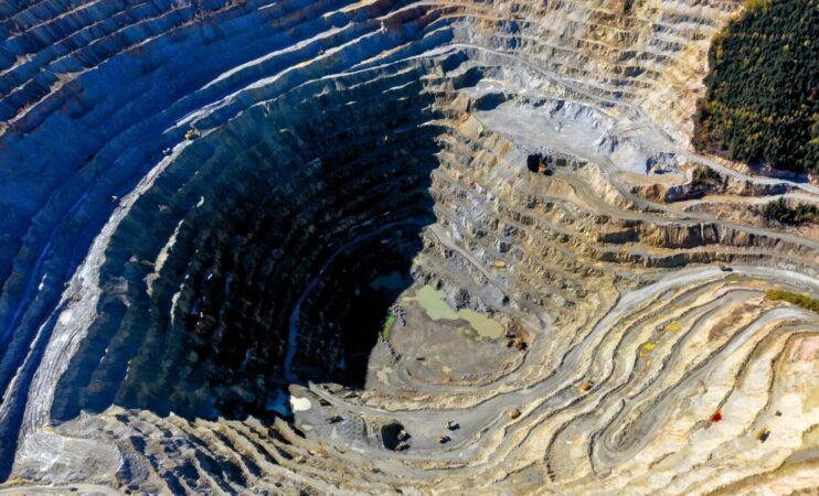 Aerial Drone View Of The Rosia Poieni Open Pit Copper Mine Romania 1536x931
