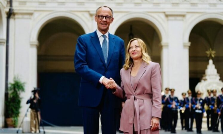 Italian Prime Minister Meloni Meets German Chancellor Merz