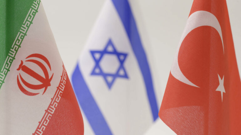 Iran Israel Turkey Flags Reuters