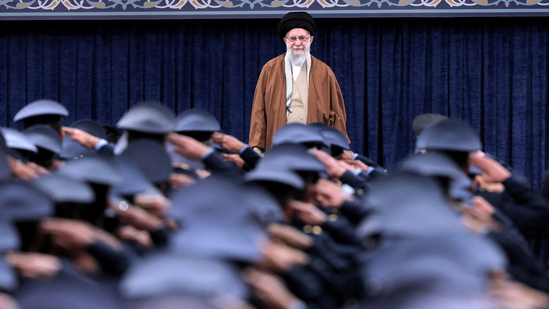 File Photo: Iran's Supreme Leader Khamenei Meets Army Air Force Officers In Tehran