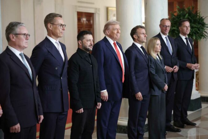 European Leaders Join Ukrainian President Zelensky For White House Meeting With Trump