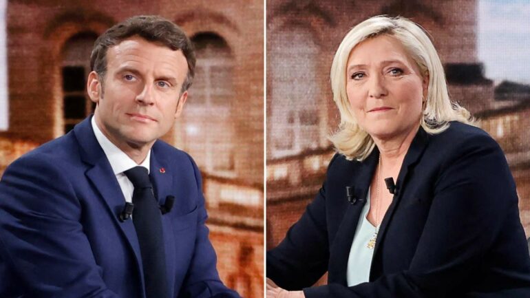 220420142958 02 Macron Le Pen Debate 0420 Split