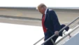 Trump Exiting Plane