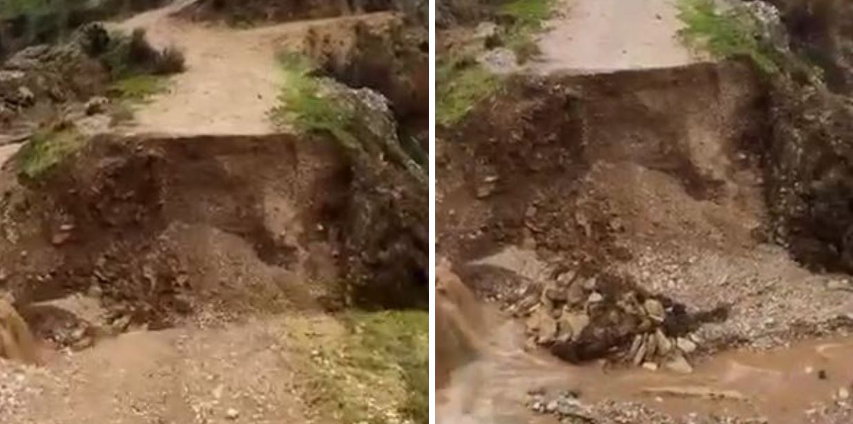 Situata me reshjet në vend  Shembet ura që lidh tre fshatrat në Delvinë  banorët mbeten të izoluar