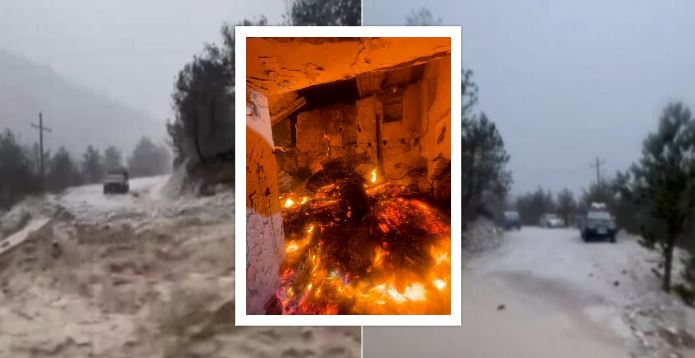 Problematike situata në Dukagjin  Rrëshqitje dherash dhe përmbytje  izolohen disa fshatra malorë  Rrufeja djeg shtëpinë