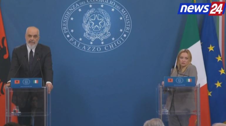 Meloni  Të ecim përpara me emigrantët  Rama  Italia mund të kërkojë çfarë të dojë  ne përgjigjemi  PO  