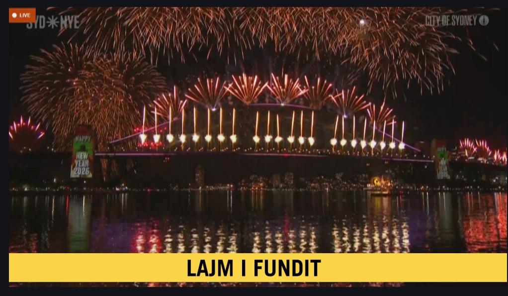 Spektakël fishekzjarresh  Pas Zelandës së Re  Viti i Ri mbërrin dhe në Australi