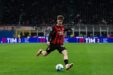 Alexis Saelemaekers Of Ac Milan Kicks The Ball During The Scaled