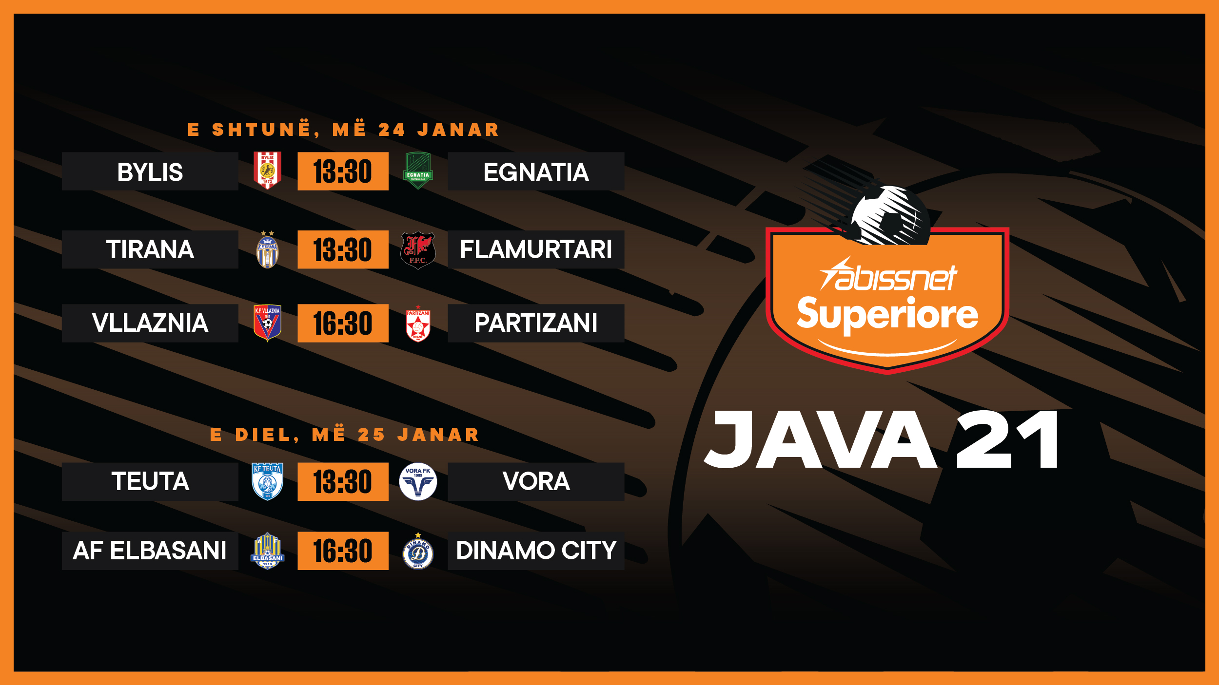 Supersfida dhe rivalitet  java e 21 të e  Abissnet Superiore  luhet në fundjavë