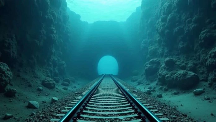 Engineers Confirm That Construction Is Underway On An Underwater Rail Line Designed To Connect Entire Continents Through A Vast Deep Sea Tunnel 1 696x392