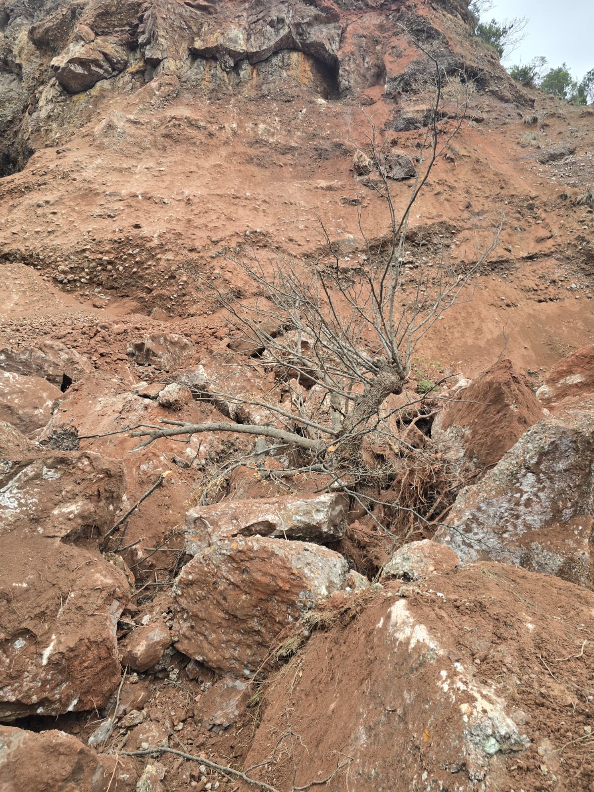 Skandal në aksin Librazhd Prrenjas  Rruga kombëtare paralizohet nga rrëshqitja e gurëve  kompania zhduket nga terreni