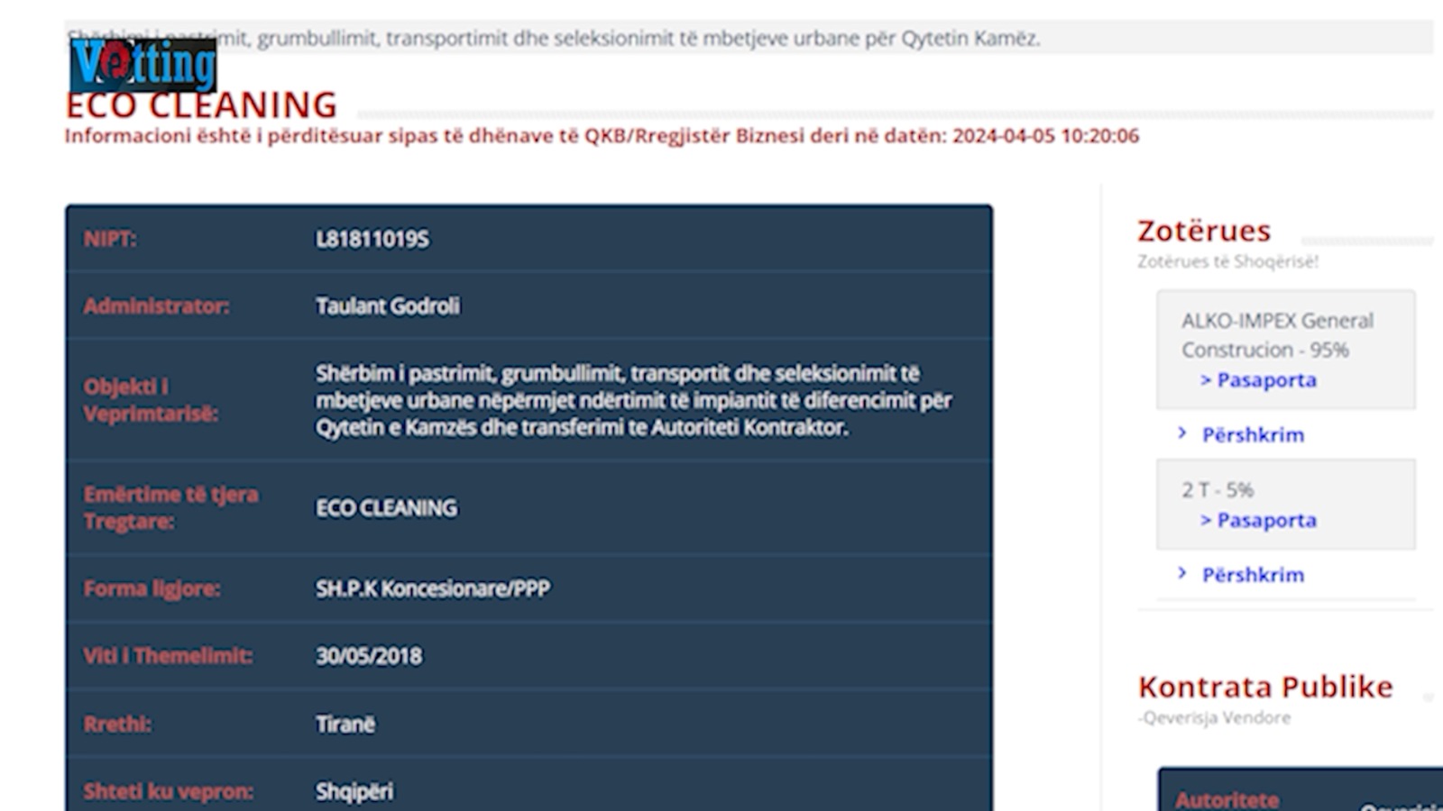 Eco Cleaning Taulant Godroli