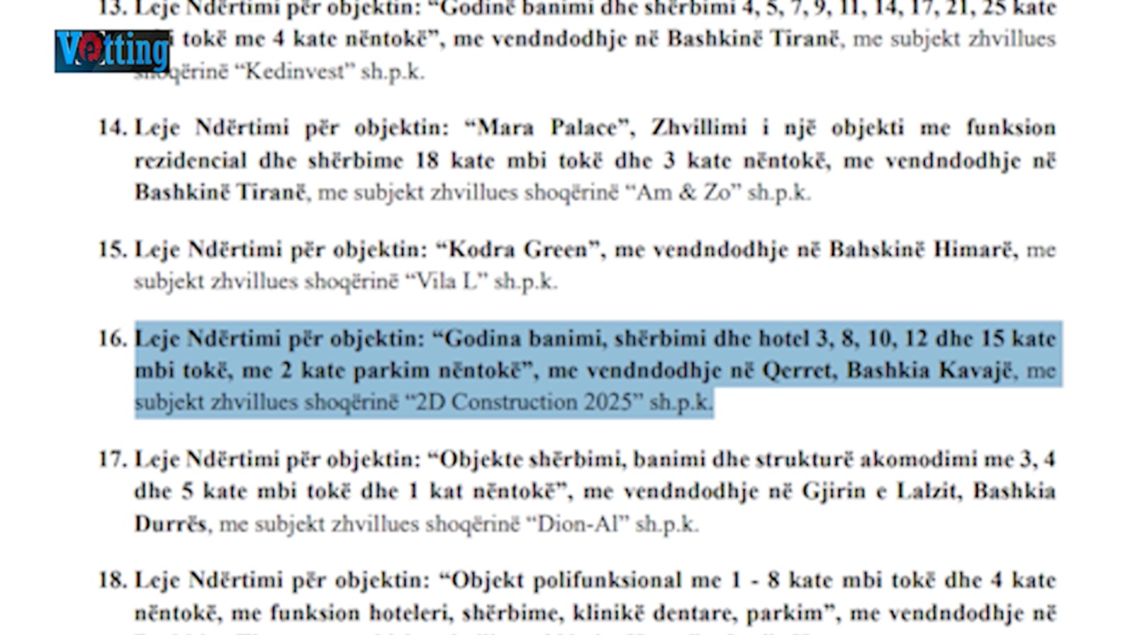 Leja Per Hotelin Ne Qerret