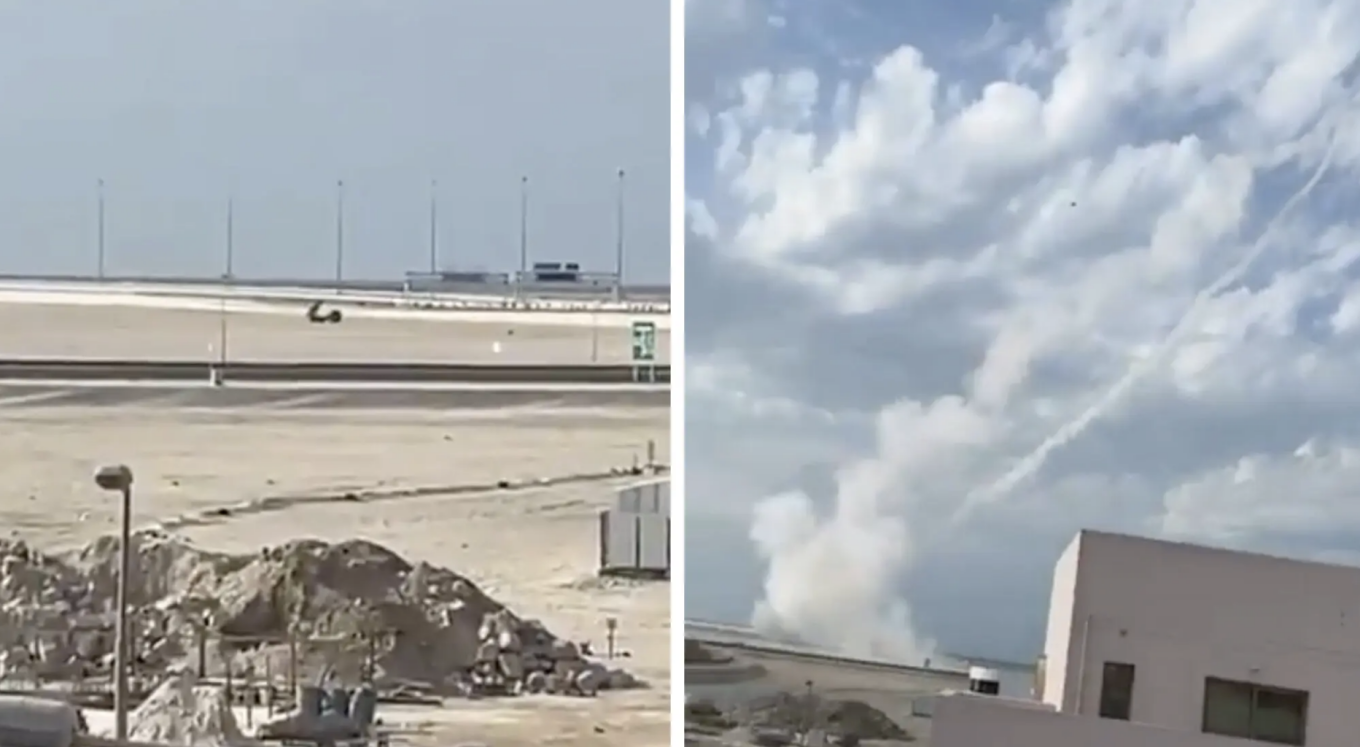 VIDEO  Konfirmohet sulmi i parë ndaj Iranit nga një vend i Gjirit  raketa balistike u qëlluan nga një lëshues amerikan në Bahr   