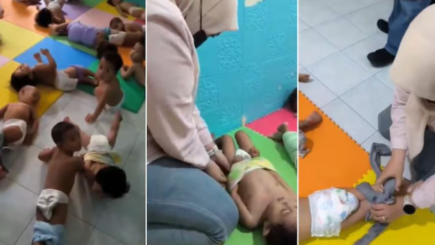 Pamje horror  Të lidhur duar e këmbë  skandal në çerdhen në Indonezi  20 fëmijë të  ngjeshur  në një dhomë 9 m2  qëndronin thu   