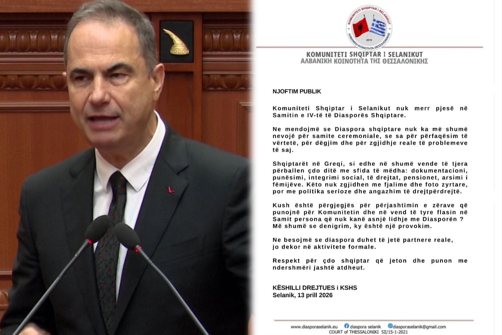 “Shqiptarët e Selanikut refuzuan samitin e Ramës”/ Deputeti i PD: Diaspora kërkon zgjidhje për problemet, qeveria ofron ceremoni. Tallje!