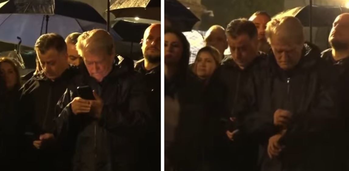 FOTOLAJM  Protesta para Kryeministrisë  Berisha i fokusuar në telefon  Sheh edhe orën