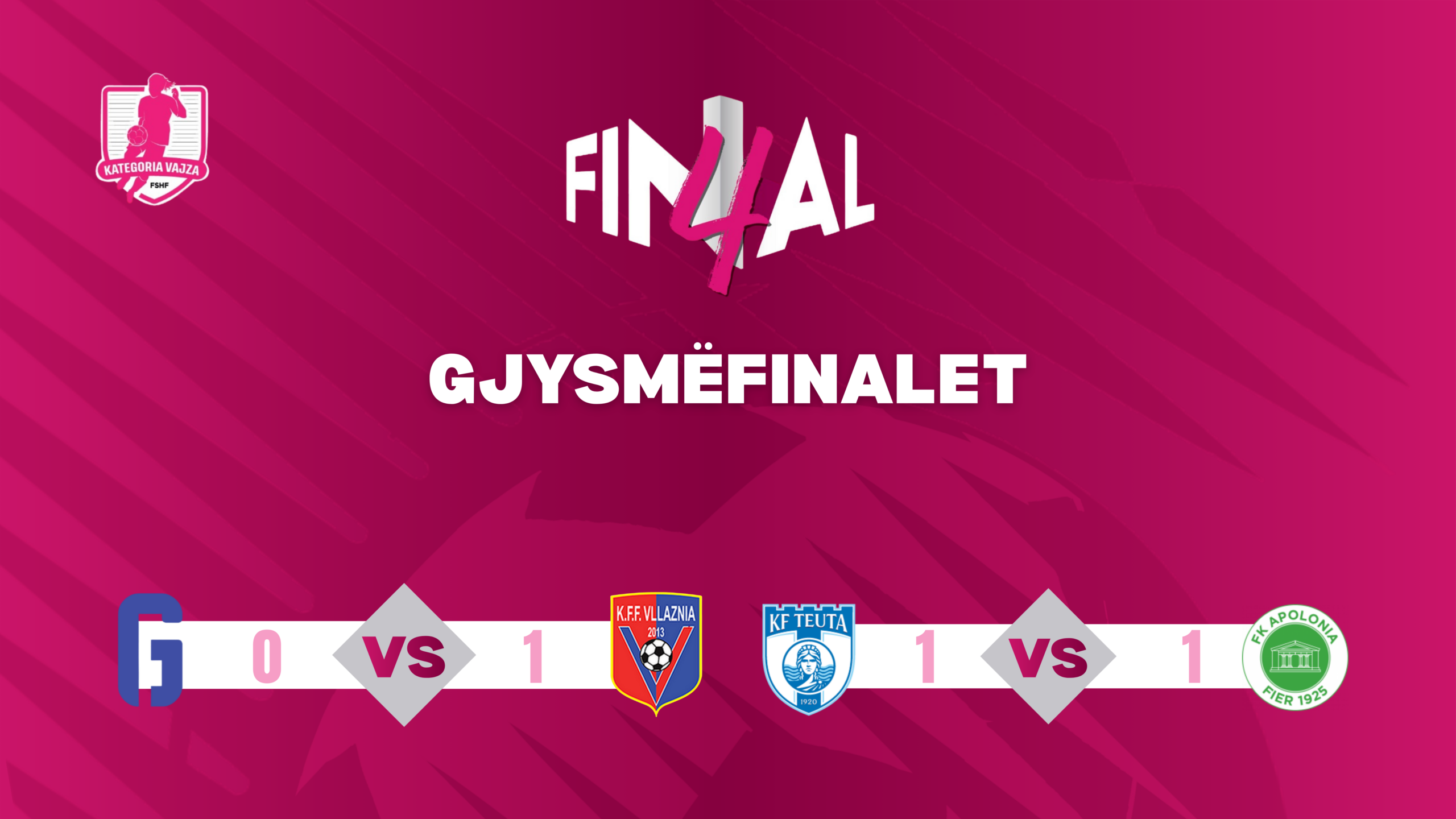 Vllaznia hedh hapin e parë drejt finales  barazim mes Teutës e Apolonisë në  Final 4  të kampionatit të vajzave