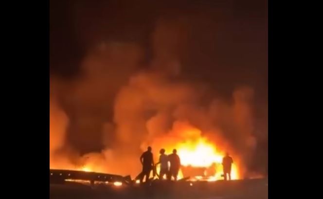 VIDEO  Makina totalisht në flakë  pamje nga aksidenti tragjik me 4 viktima në Maqedoninë e Veriut