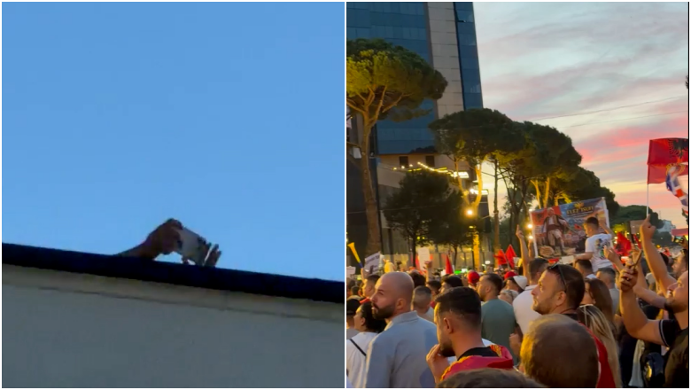Sheshi plot për të 15-ën ditë radhazi! Qytetarët protestojnë paqësisht për dorëheqjen e Ramës, gardisti i fotografon nga tarraca e Kuvendit