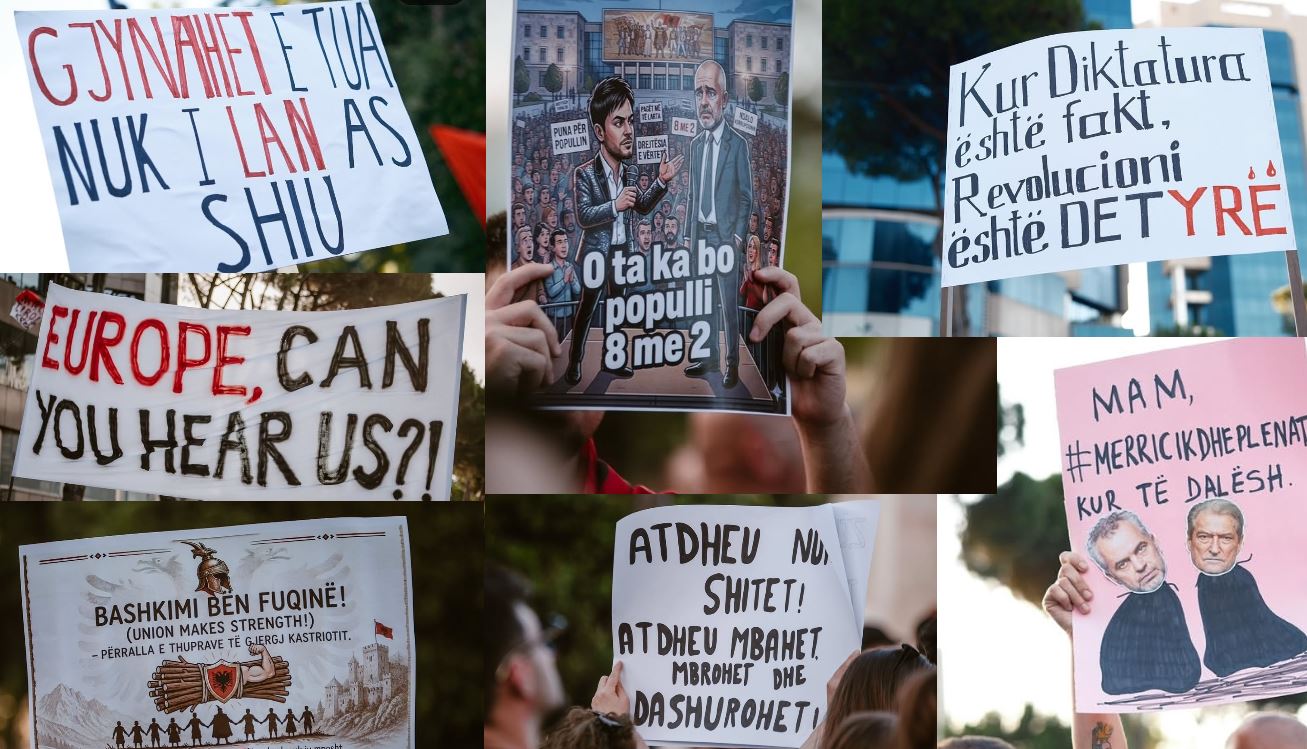  Kjo tokë ka zot popullin   Pankartat pikante në protestën e djeshme  qytetarët kërkojnë dorëheqjen e kryeministrit  Tirana s    