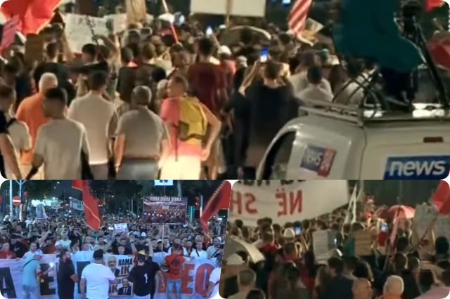 25 ditë revoltë  Pas protestës para Kryeministrisë  qytetarët marshojnë në rrugët e Tiranës  dominojnë thirrjet  Rama je   