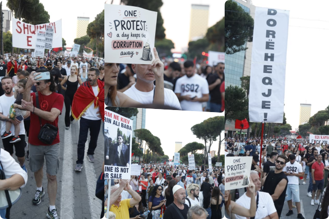 LIVE  Revolta e shqiptarëve kundër Ramës  Pas tubimit te Kryeministria  nis marshimi i protestuesve në rrugët e Tiranës  Rama    